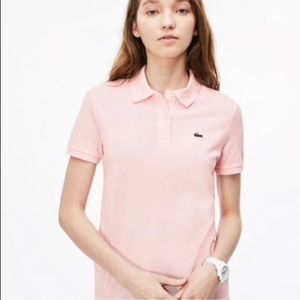 Lacoste Women’s Pink 100% Cotton Classic Fit Short Sleeve Polo Shirt. 32 (XS)